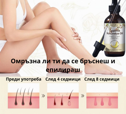 Масло за спиране на окосмяването в нежелани зони