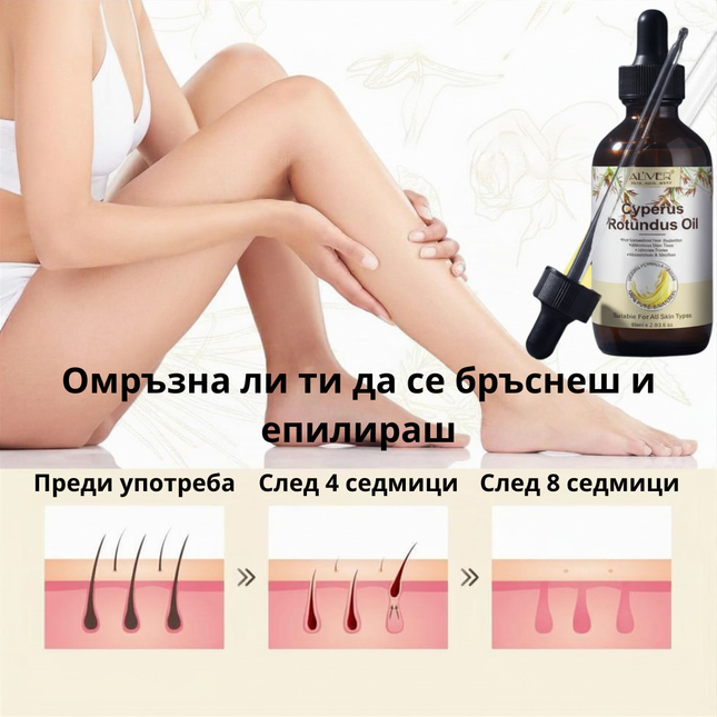 Масло за спиране на окосмяването в нежелани зони