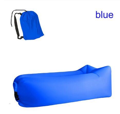 Self-inflating deckchair for picnics and the beach.