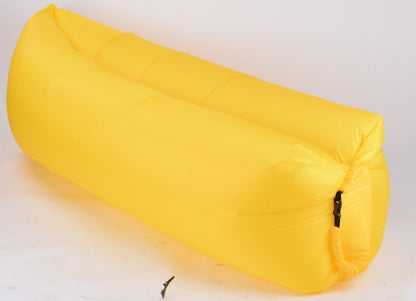 Self-inflating deckchair for picnics and the beach.