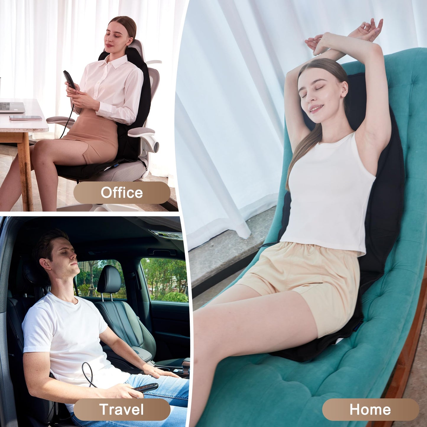Full body massage seat with vibrations.
